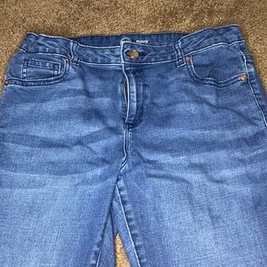 Medium blue wash skinny jeans (stretch)